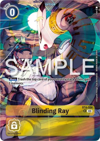 Blinding Ray Bonus Pack BT4-104 R Starter Deck 17: Double Typhoon Advanced Deck Set Digimon card