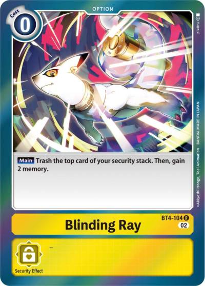 Blinding Ray Resurgence Booster Reprint BT4-104 R Resurgence Booster Digimon card