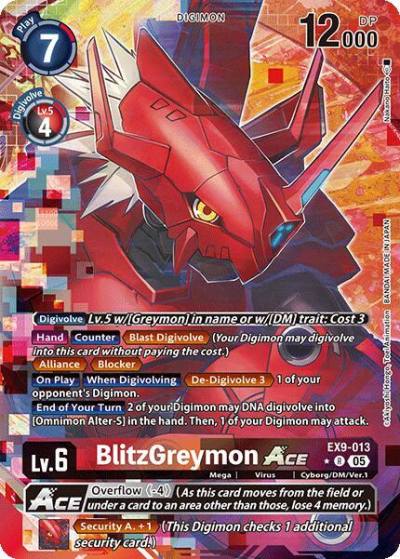 BlitzGreymon ACE Alternate Art EX9-013 R Versus Monsters Digimon card