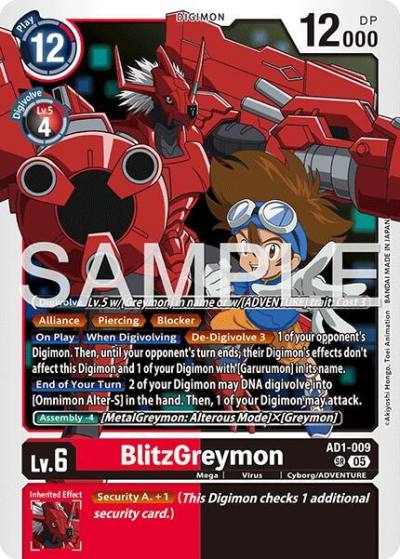 BlitzGreymon AD1-009 SR Advanced Booster Digimon Generation Digimon card