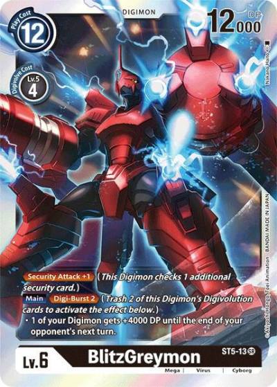 BlitzGreymon ST5-13 SR Starter Deck 05: Machine Black Digimon card