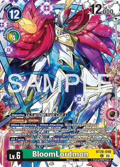 Bloomlordmon BT26-048 U Timeless Bonds Digimon card