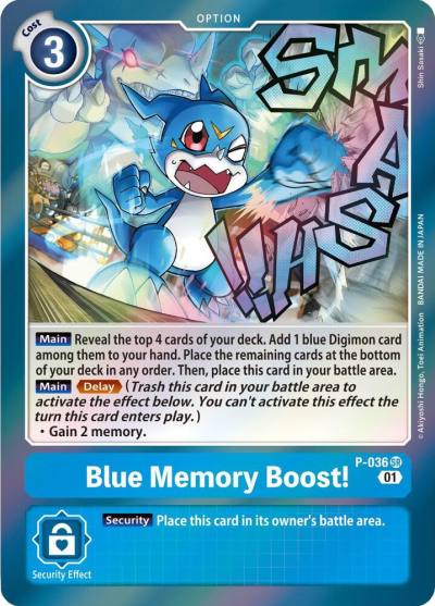 Blue Memory Boost P-036 SR Digimon Promotion Cards Digimon card