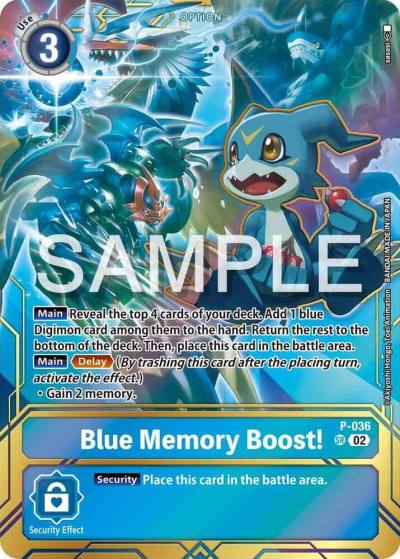 Blue Memory Boost Premium Card Collection Memory Boost Set P-036 P Digimon Promotion Cards Digimon card