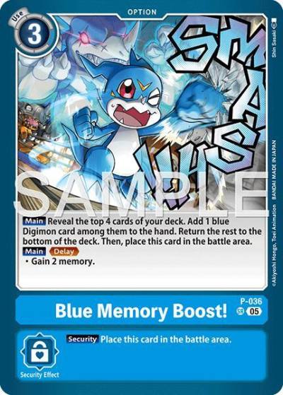 Blue Memory Boost! Reprint P-036 SR Advanced Booster Digimon Generation Digimon card