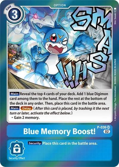 Blue Memory Boost Resurgence Booster Reprint P-036 SR Resurgence Booster Digimon card