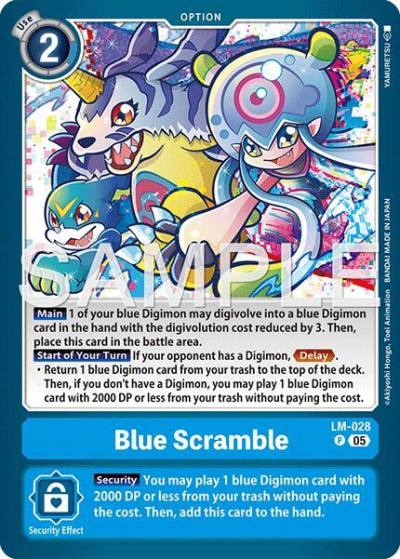 Blue Scramble Reprint LM-028 P Advanced Booster Digimon Generation Digimon card