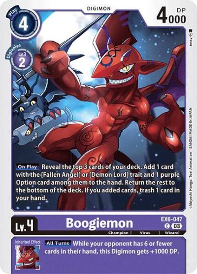 Boogiemon EX6-047 C Infernal Ascension Digimon card