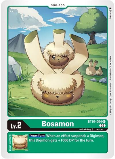 Bosamon BT10-004 U Xros Encounter Digimon card