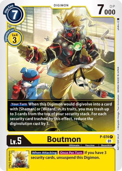 Boutmon Foil P-074 P Digimon Promotion Cards Digimon card