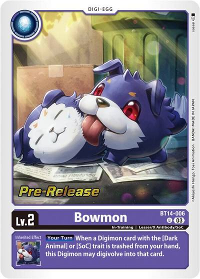 Bowmon BT14-006 U Blast Ace Pre-Release Cards Digimon card