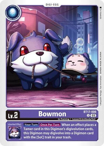 Bowmon BT17-006 U Secret Crisis Digimon card