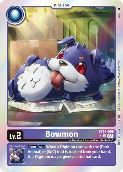 Bowmon Blast Ace Box Promotion Pack BT14-006 U Blast Ace Digimon card