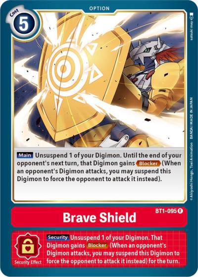 Brave Shield BT1-095 R Release Special Booster 1.5 Digimon card