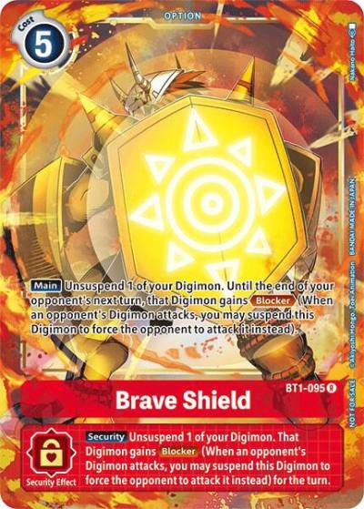 Brave Shield Dash Pack Ver 15 BT1-095 R Release Special Booster 1.5 Digimon card