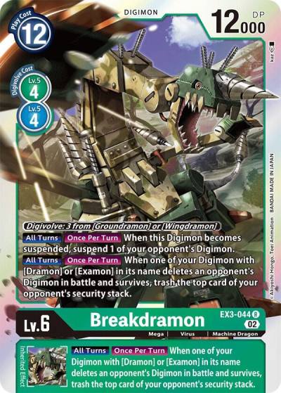 Breakdramon EX3-044 R Draconic Roar Digimon card