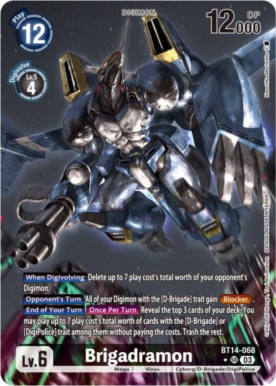 Brigadramon Alternate Art BT14-068 SR Blast Ace Digimon card