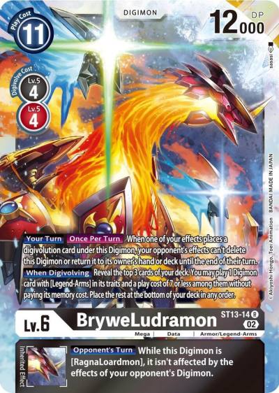 BryweLudramon ST13-14 R Starter Deck 13: Ragnaloardmon Digimon card
