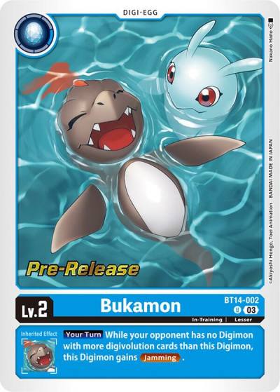 Bukamon BT14-002 U Blast Ace Pre-Release Cards Digimon card