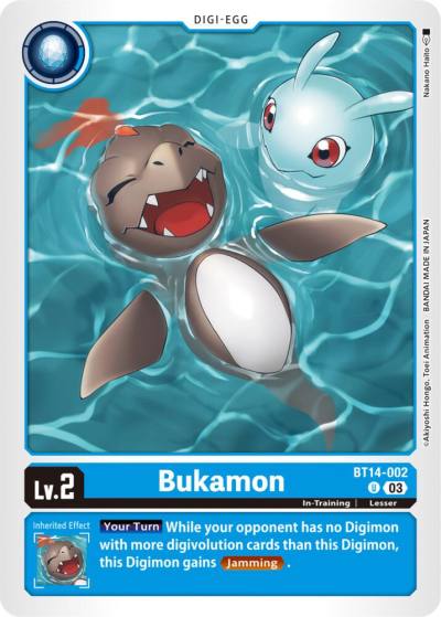 Bukamon BT14-002 U Blast Ace Digimon card