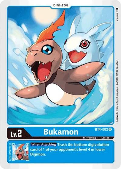 Bukamon BT4-002 U Great Legend Digimon card