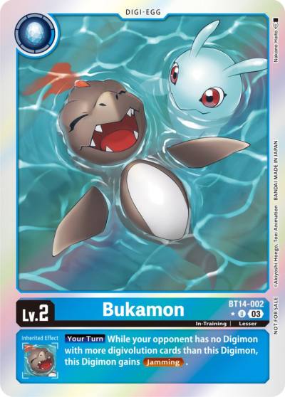 Bukamon Blast Ace Box Promotion Pack BT14-002 U Blast Ace Digimon card