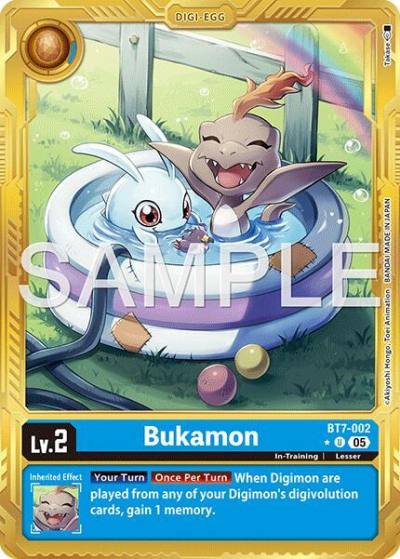 Bukamon Gold Border BT7-002 U Advanced Booster Digimon Generation Digimon card