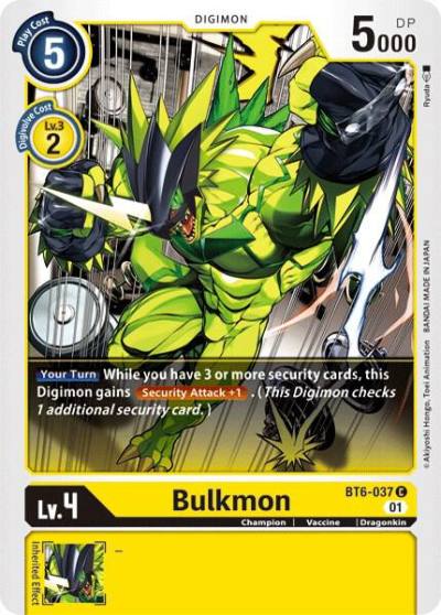 Bulkmon BT6-037 C Double Diamond Digimon card
