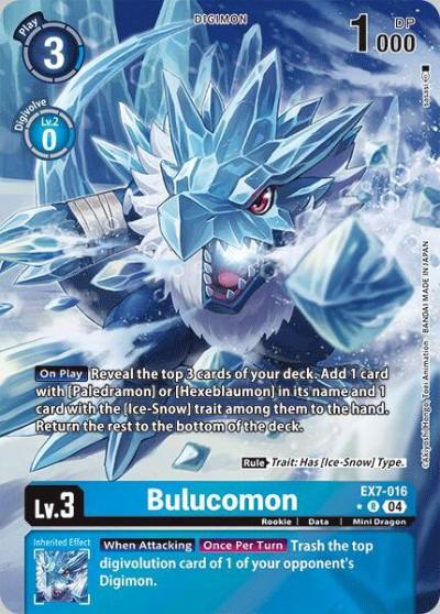 Bulucomon Alternate Art EX7-016 R Digimon LIBERATOR Digimon card