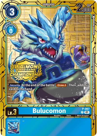 Bulucomon Championship 2023 Gold Card Set P-067 P Digimon Promotion Cards Digimon card