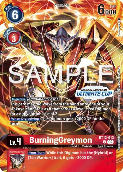 BurningGreymon Ultimate Cup 2024 BT12-013 U Across Time Digimon card