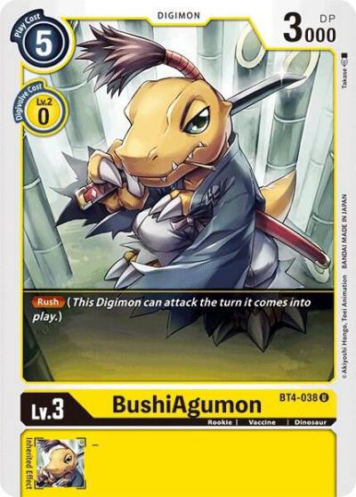 BushiAgumon BT4-038 U Great Legend Digimon card
