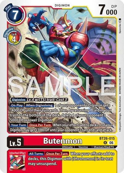 Butenmon BT26-015 R Timeless Bonds Digimon card