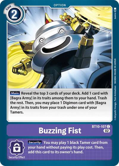 Buzzing Fist BT10-107 C Xros Encounter Digimon card