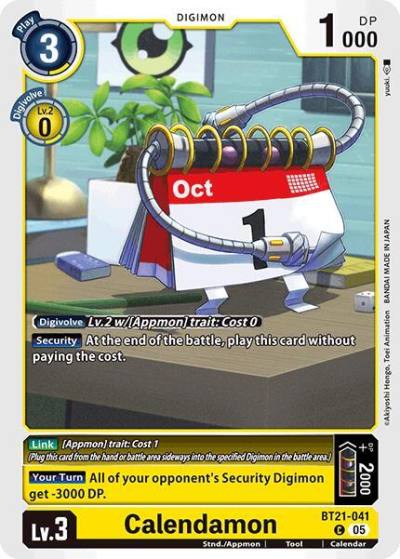 Calendamon BT21-041 C World Convergence Digimon card