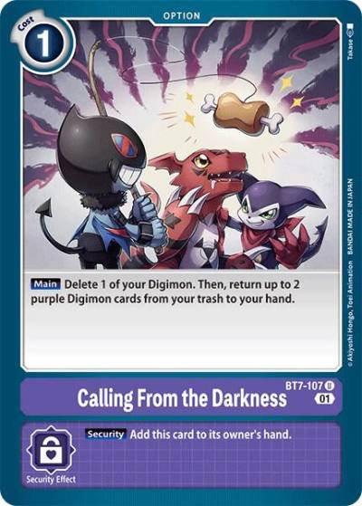 Calling From the Darkness BT7-107 U Next Adventure Digimon card