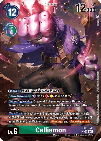 Callismon Alternate Art EX8-045 SR Chain of Liberation Digimon card
