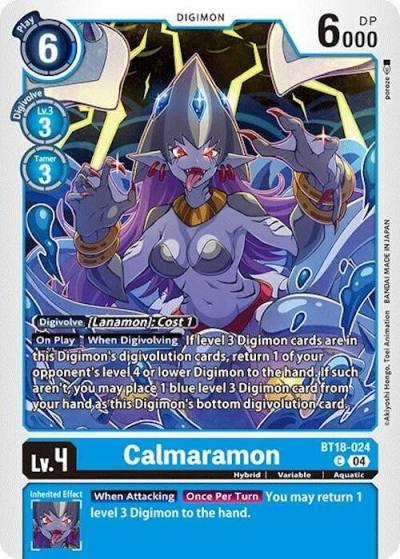 Calmaramon BT18-024 C Release Special Booster 2.0 Digimon card