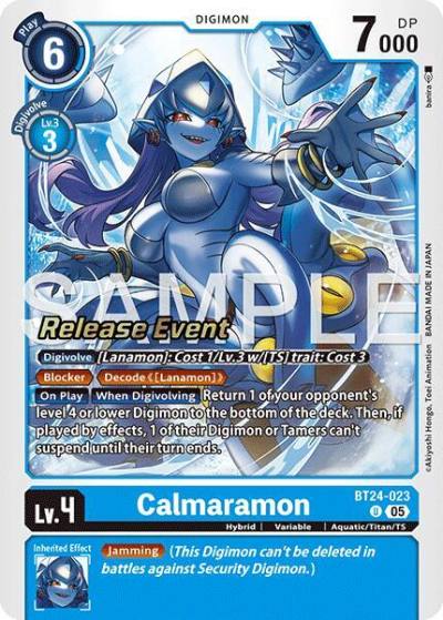 Calmaramon BT24-023 U Time Stranger Release Event Cards Digimon card