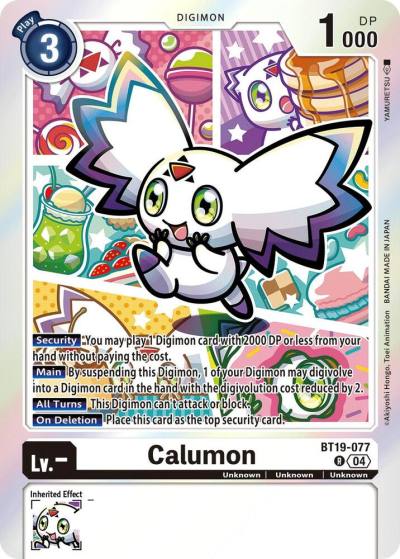 Calumon BT19-077 R Release Special Booster 2.5 Digimon card