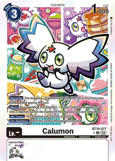 Calumon Release Special Booster 25 Box Promotion Pack BT19-077 R Release Special Booster 2.5 Digimon card