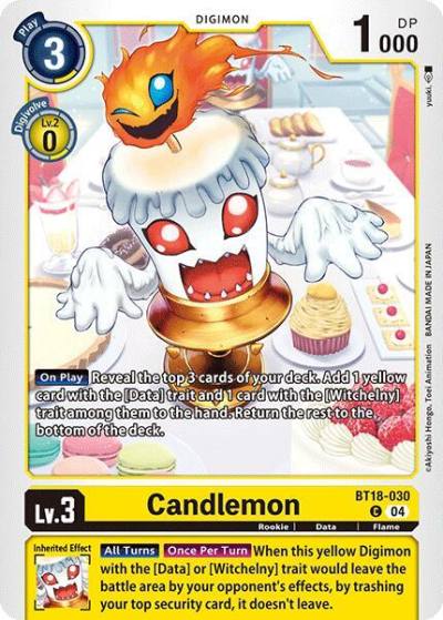 Candlemon BT18-030 C Release Special Booster 2.0 Digimon card