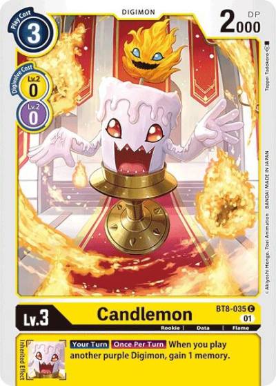 Candlemon BT8-035 C New Awakening Digimon card