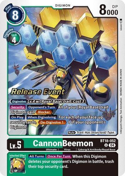 CannonBeemon BT18-052 U Release Special Booster 2.0 Celebration Event Cards Digimon card
