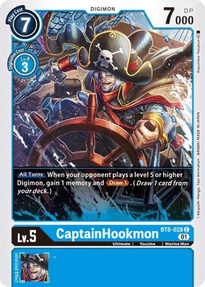 CaptainHookmon BT8-028 C New Awakening Digimon card