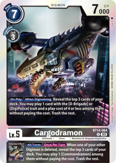 Cargodramon BT14-064 R Blast Ace Digimon card