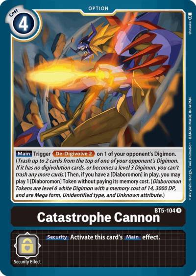 Catastrophe Cannon BT5-104 R Battle of Omni Digimon card
