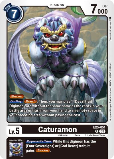 Caturamon EX5-051 C Animal Colosseum Digimon card