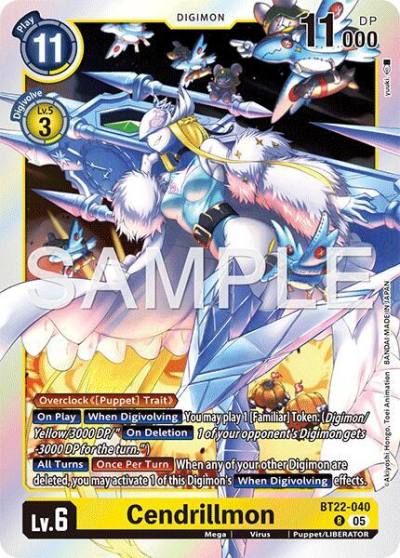 Cendrillmon BT22-040 R Cyber Eden Digimon card