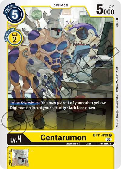 Centarumon BT11-039 C Dimensional Phase Digimon card